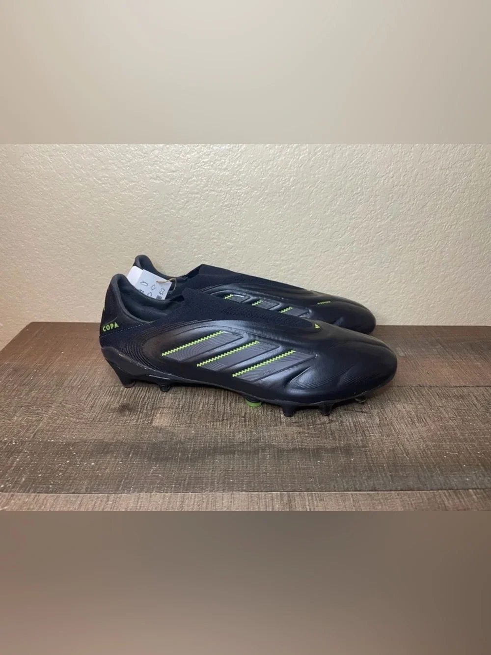 Adidas Copa Pure 3 Elite Laceless FG “Electric Stealth Pack” - Size 9.5 Men.